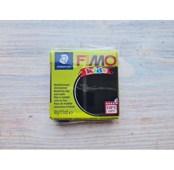 FIMO Kids oven-bake polymer clay, black, Nr. 9, 42 gr
