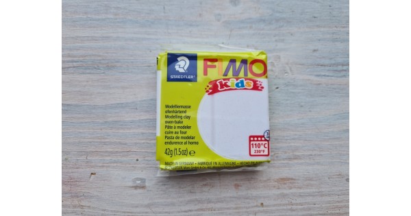 FIMO Kids oven-bake polymer clay, glitter white, Nr. 052, 42 gr