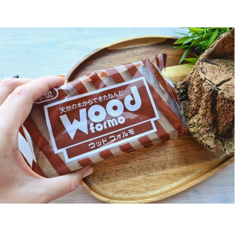 Padico Wood Formo, brown, modelling clay, 500g (17.63oz)