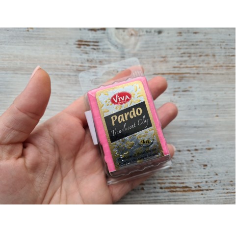 PARDO oven-bake polymer clay, red translucent, Nr. 422, 56 gr