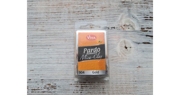 PARDO MICA oven-bake polymer clay, gold, 56g