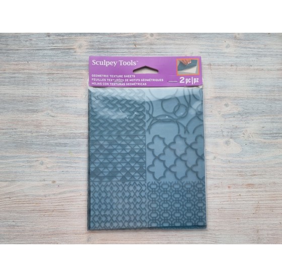 Sculpey flexible texture sheets, Geometric, 7 motifs