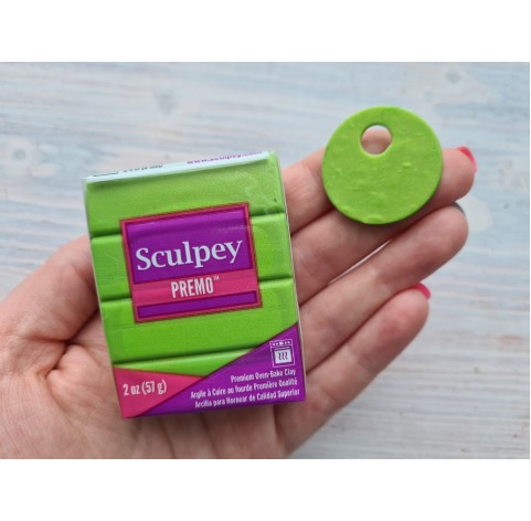 Sculpey Premo Accents oven-bake polymer clay, bright green pearl, Nr. 5035, 57 gr
