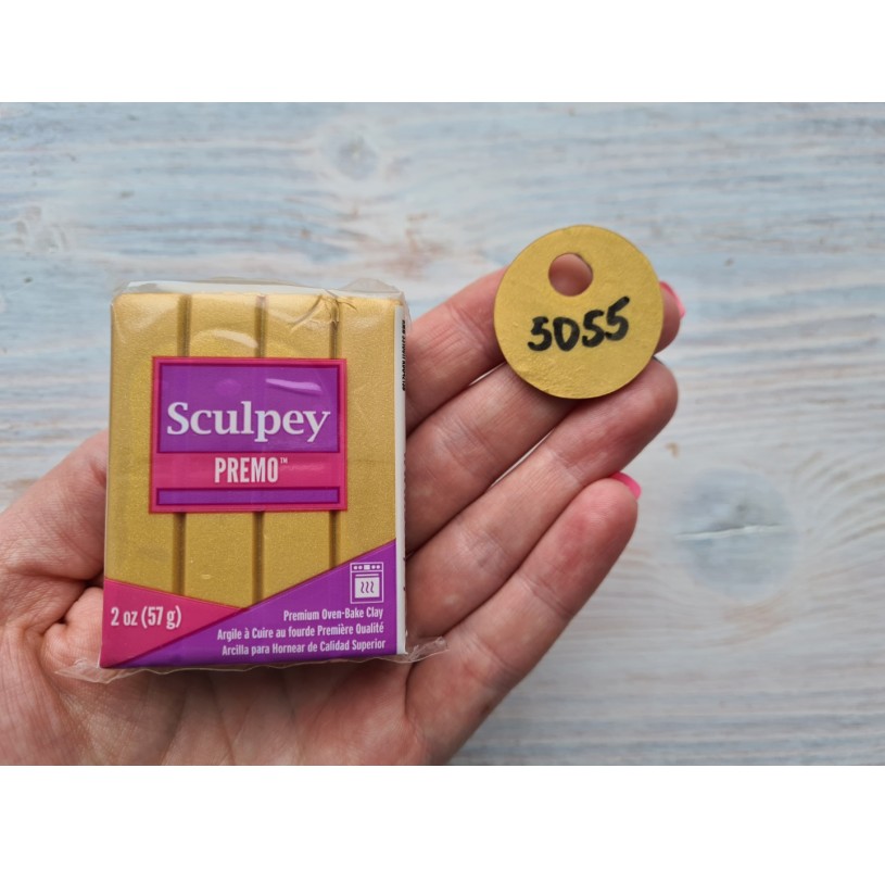 Sculpey Premo Accents oven-bake polymer clay, 18K gold, Nr. 5055, 57 gr