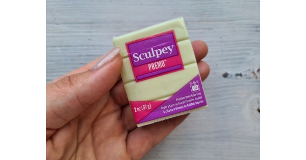 Sculpey Premo Accents oven-bake polymer clay, glow in the dark, Nr. 5703,  57 gr
