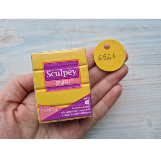 Sculpey Souffle oven-bake polymer clay, yellow ochre, Nr.6521, 48 gr