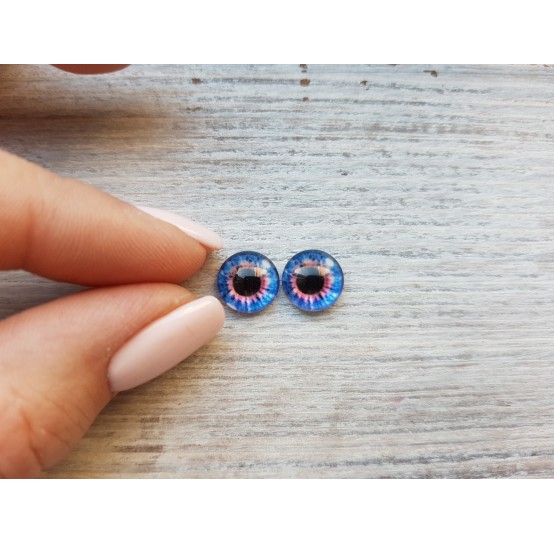 Glass eyes Blue 9, ~ Ø 1 cm