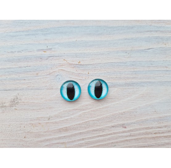 Glass eyes Blue 8, ~ Ø 1.2 cm
