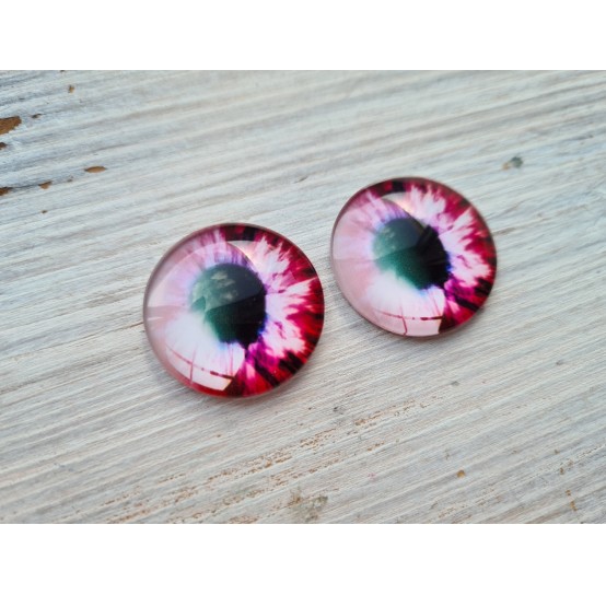 Glass eyes Pink 3, ~2,5 cm
