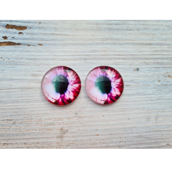 Glass eyes Pink 3, ~2,5 cm