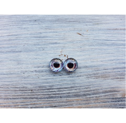 Glass eyes Blue 10, ~ Ø 0.8 cm
