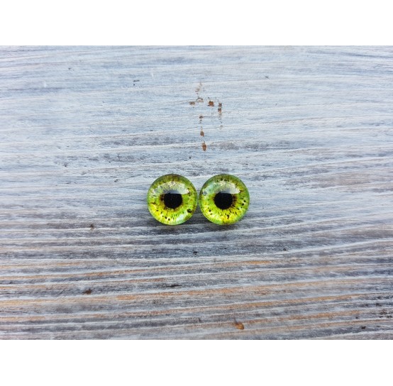 Glass eyes Green 10, ~ Ø 0.8 cm