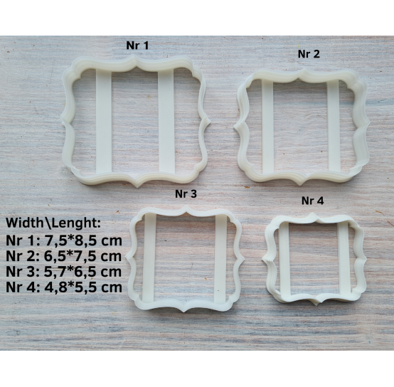 "Base, style 5", set of 4 cutters, one clay cutter or FULL set