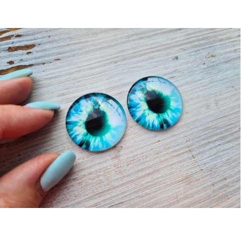 Glass eyes Blue 3, ~ Ø 3 cm