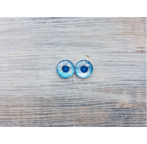 Glass eyes Blue 2, ~ Ø 1.4 cm