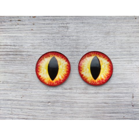 Glass eyes Orange 1, ~ Ø 3 cm