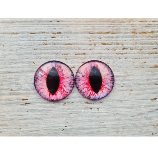 Glass eyes Pink 3, ~ Ø 3 cm