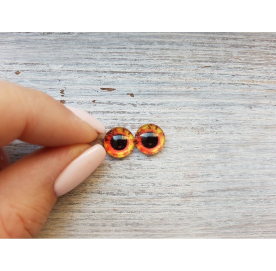 Glass eyes Orange 1, ~ Ø 1 cm