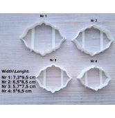 "Base, style 4", set of 4 cutters, one clay cutter or FULL set