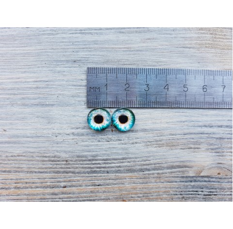 Glass eyes Blue 3, ~ Ø 1.2 cm
