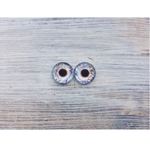Glass eyes Blue 4, ~ Ø 1.8 cm