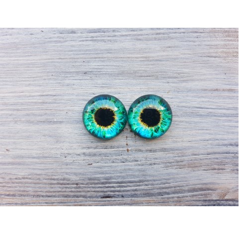 Glass eyes Green 4, ~ Ø 1.8 cm
