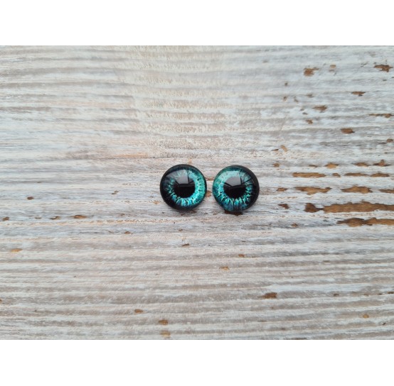 Glass eyes Blue 19, ~ Ø 1 cm