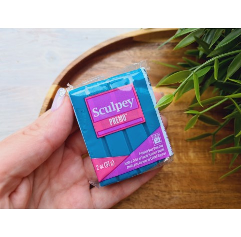 Sculpey Premo, teal, Nr. 5021, 57g (2oz), oven-hardening polymer clay