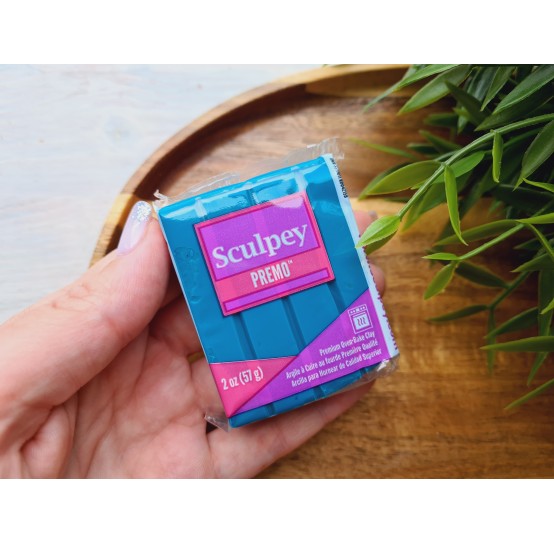 Sculpey Premo, teal, Nr. 5021, 57g (2oz), oven-hardening polymer clay