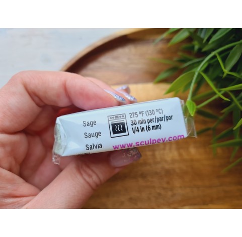Sculpey Premo, sage, Nr.5074, 57g (2oz), oven-hardening polymer clay