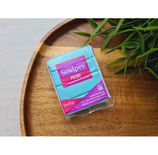 Sculpey Premo, aqua metallic, Nr.5081, 57g (2oz), oven-hardening polymer clay