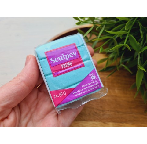 Sculpey Premo, aqua metallic, Nr.5081, 57g (2oz), oven-hardening polymer clay