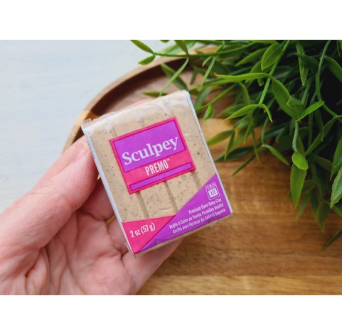 Sculpey Premo, tan granite, Nr.5083, 57g (2oz), oven-hardening polymer clay