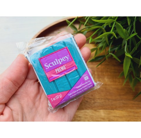 Sculpey Premo, vintage teal pearl, Nr.5123, 57g (2oz), oven-hardening polymer clay