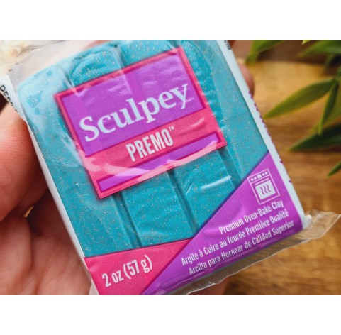 Sculpey Premo, vintage teal pearl, Nr.5123, 57g (2oz), oven-hardening polymer clay