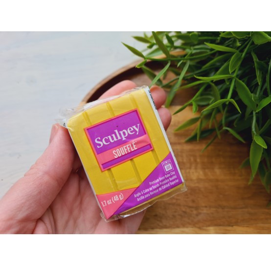 Sculpey Souffle, honey mustard, Nr.6027, 48g (1.7oz), oven-hardening polymer clay
