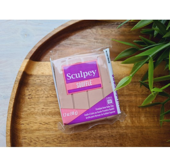 Sculpey Souffle, almond rose, Nr.6055, 48g (1.7oz), oven-hardening polymer clay
