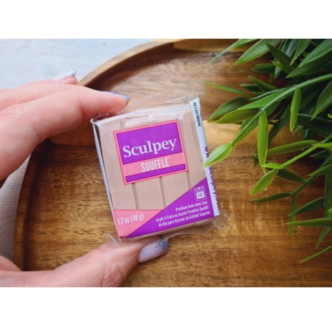 Sculpey Souffle, almond rose, Nr.6055, 48g (1.7oz), oven-hardening polymer clay