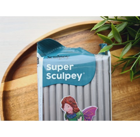 Super Sculpey, gray, 454g (1lb), oven-hardening polymer clay