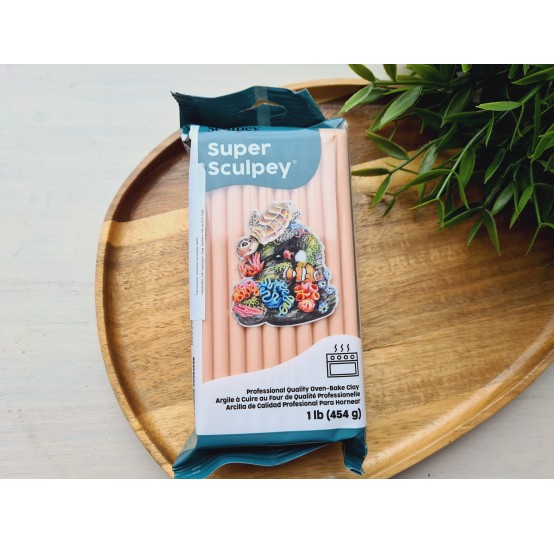 Super Sculpey, pink/beige, 454g (1lb), oven-hardening polymer clay