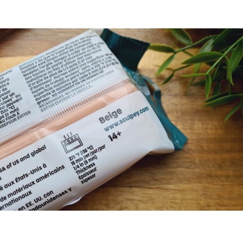 Super Sculpey, pink/beige, 454g (1lb), oven-hardening polymer clay