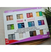 Sculpey Premo and Souffle, pack of 24 colors, 649g (1.43lb), oven-hardening polymer clay 