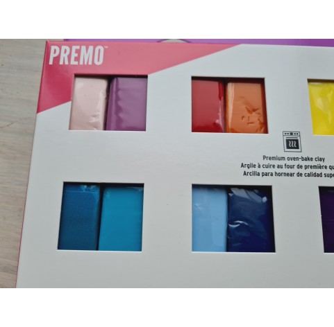 Sculpey Premo, pack of 24 colors, 681g (1.50lb), oven-hardening polymer clay