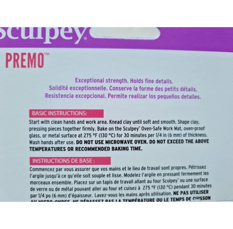 Sculpey Premo, Classic, pack of 12 colors, 340g (12oz), oven-hardening polymer clay