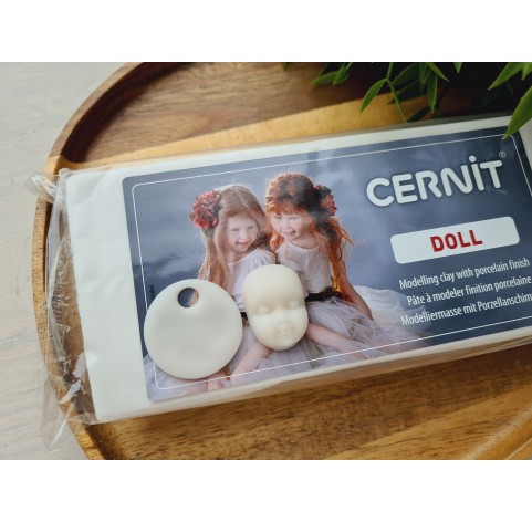 Cernit Doll, white, Nr. 010, 500g (17.63oz), oven-hardening polymer clay