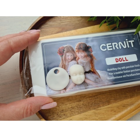 Cernit Doll, white, Nr. 010, 500g (17.63oz), oven-hardening polymer clay