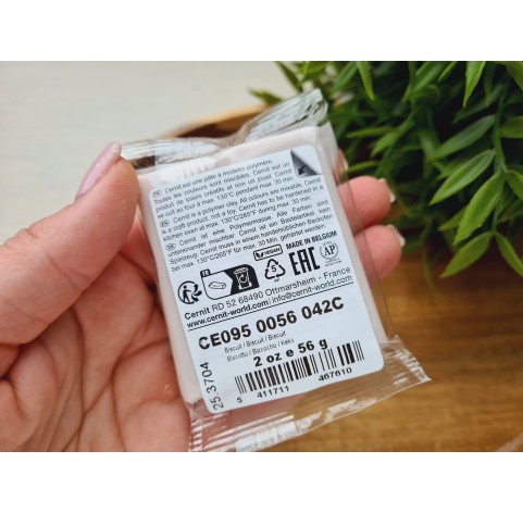 Cernit Doll, biscuit, Nr. 042, 56g (2oz), oven-hardening polymer clay