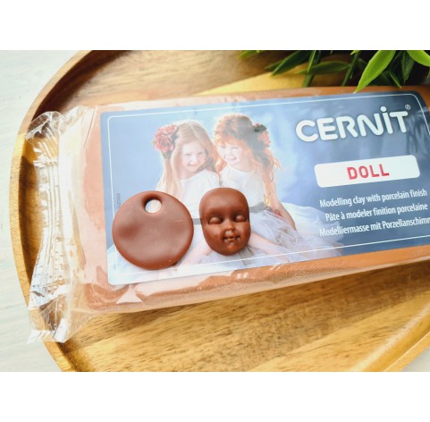 Cernit Doll, caramel, Nr. 807, 500g (17.63oz), oven-hardening polymer clay