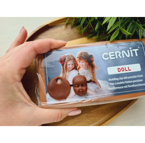 Cernit Doll, caramel, Nr. 807, 500g (17.63oz), oven-hardening polymer clay
