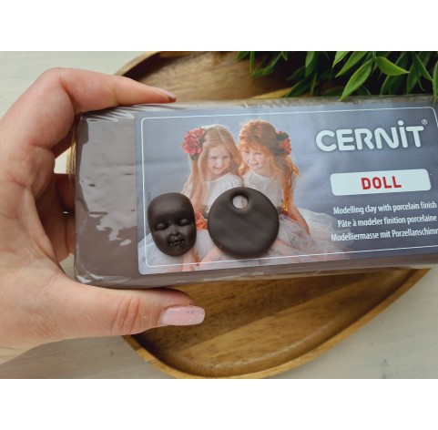 Cernit Doll, nougat, Nr. 808, 500g (17.63oz), oven-hardening polymer clay